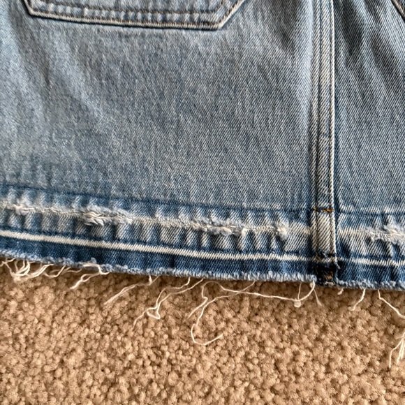 Seventy + mochi elodie jean ruffle hem festival mini blue jean skirt 4(27) NWT - Picture 9 of 15